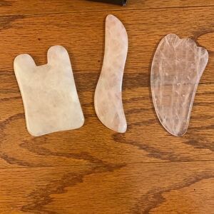 Rosejoice box of three pink rose quartz facial stimulators